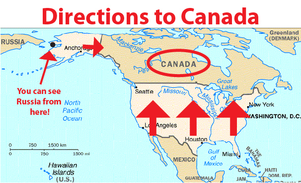 Directions To Canada